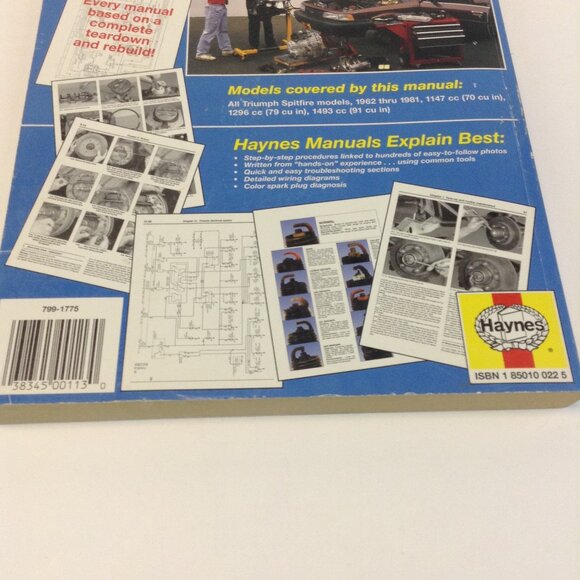 Haynes Triumph Spitfire (1962-1981) Repair Manual - Picture 5 of 16